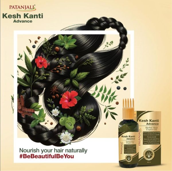 Масло для волос (Patanjali Kesh Kanti Advance Herbal Hair Expert Oil), 100 мл — изображение 3